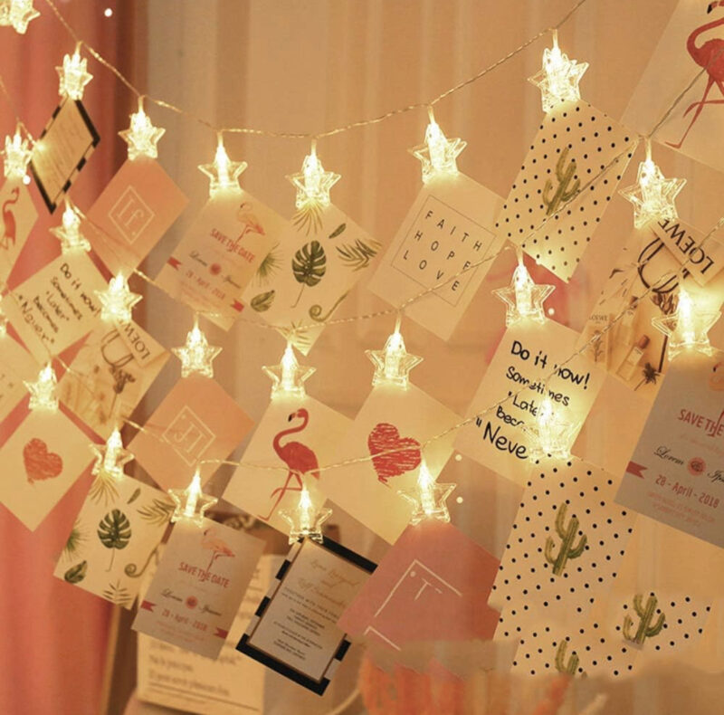 B&B Star Photo Clip 14 LED String Lights for Photo Hanging - Image 4