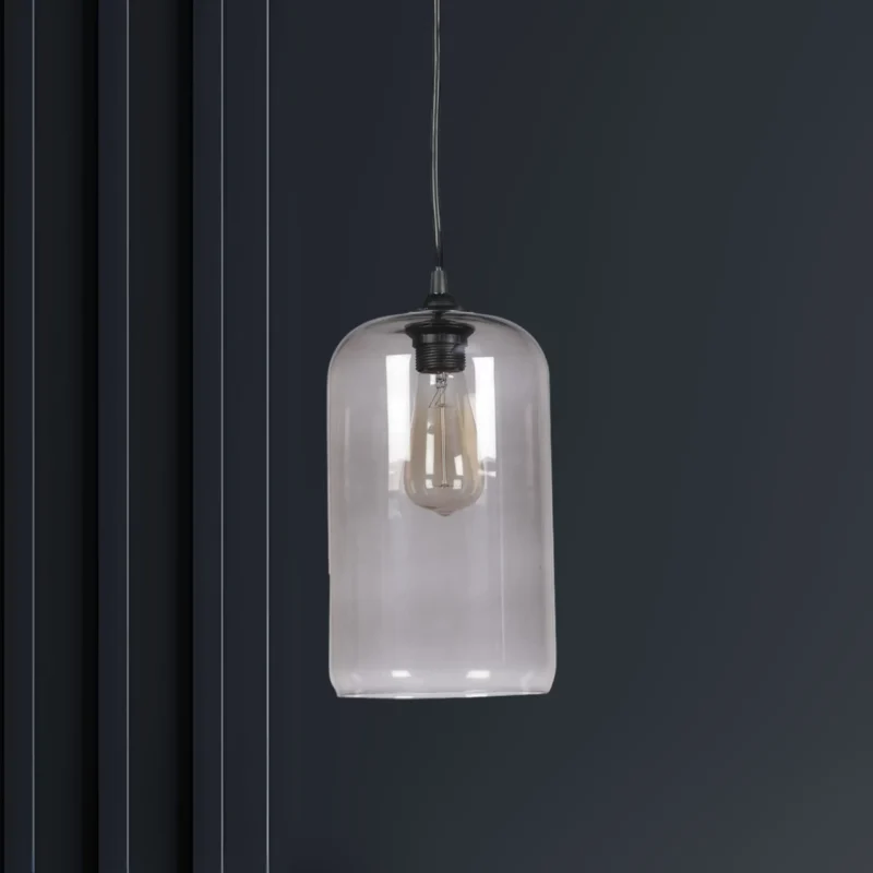 B&B Clear Glass Pendant Hanging Light - Image 4