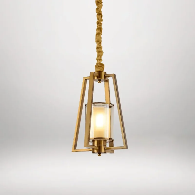 B&B Vintage Brass Pendant Hanging Light - Image 6