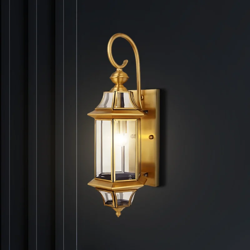 B&B Luminous Brass Glass Wall Lamp - Image 2