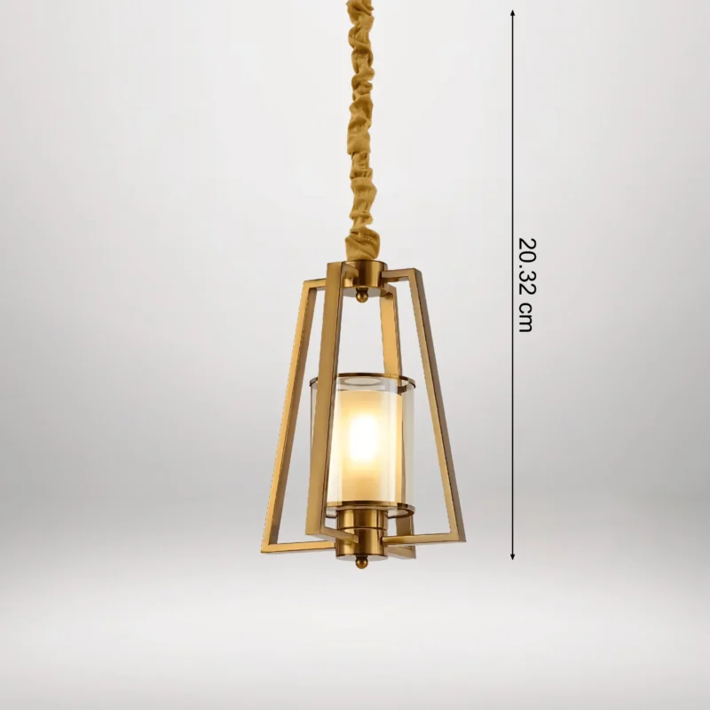 B&B Vintage Brass Pendant Hanging Light - Image 3