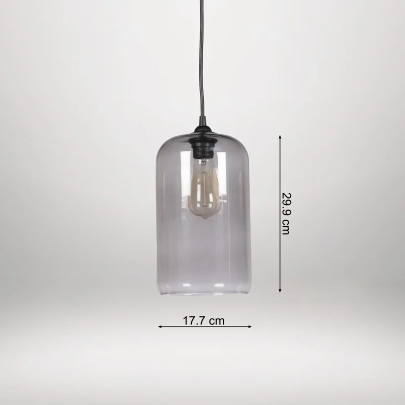 B&B Clear Glass Pendant Hanging Light - Image 3