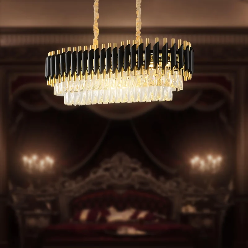 B&B Opulent Onyx Gold Chandelier - Image 5