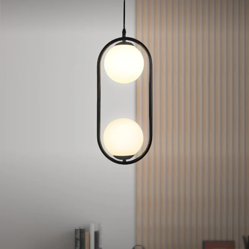 B&B Black Capsule Double Hanging Light