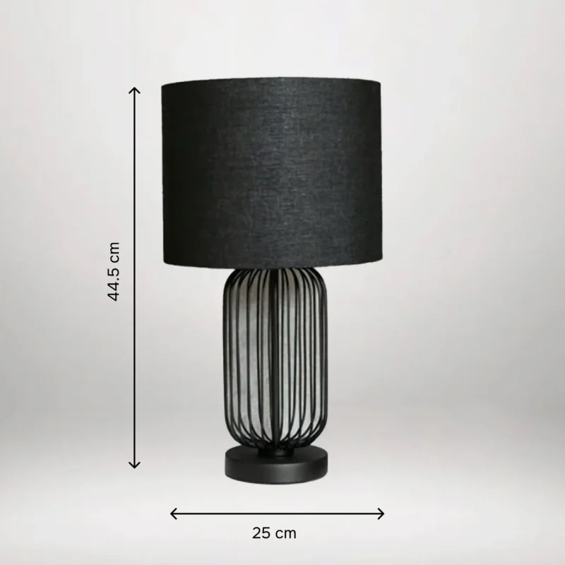 B&B Cage Metal Bedside Dimmer Touch Table Lamp - Image 3