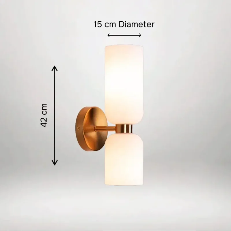 B&B Double Head Glass Wall Lamp LED Sconce - Image 4