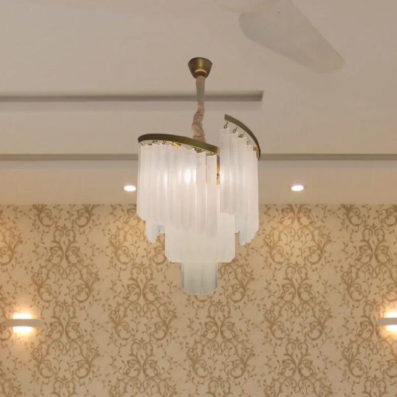 B&B Frosted LED Chandelier (White)