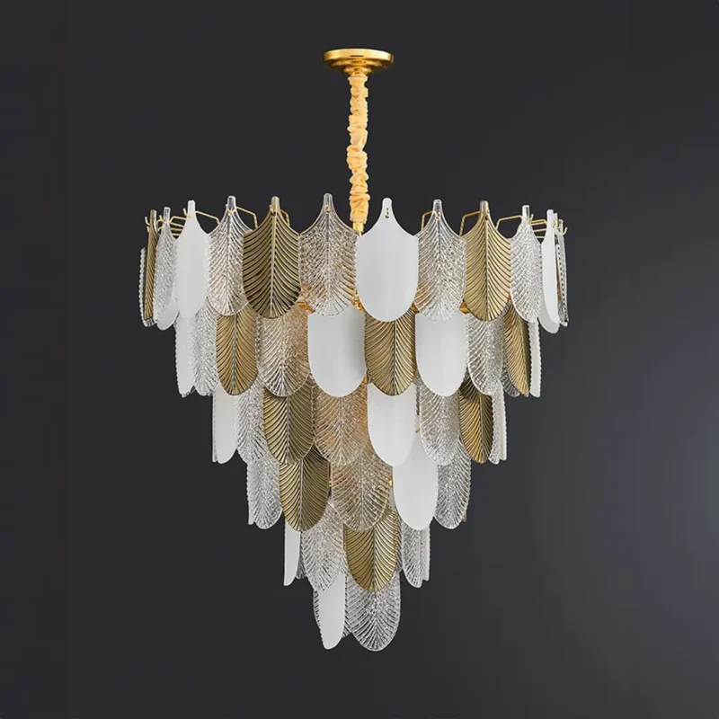 B&B Glam Frost Gold Chandelier - Image 3