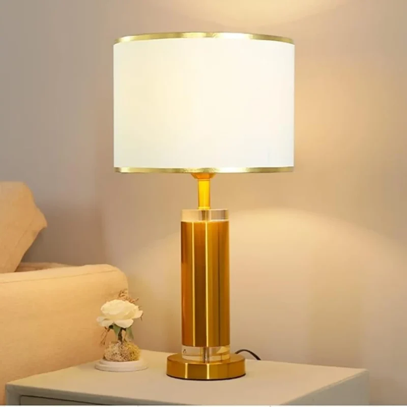 B&B Gold Classic Oval Fabric Table Lamp