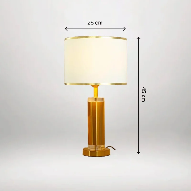 B&B Gold Classic Oval Fabric Table Lamp - Image 3