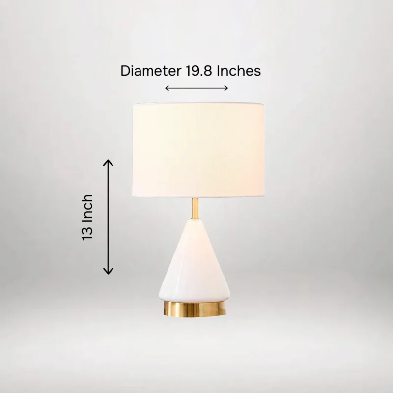 B&B Home Table Lamp with Triangular Glass Base - Image 4