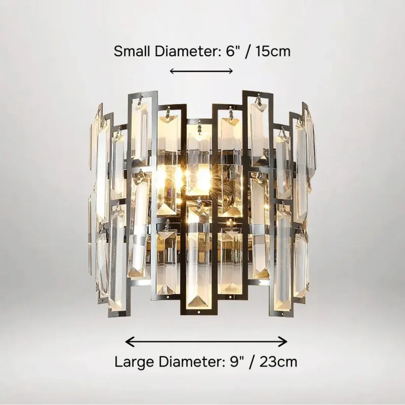 B&B Modern Glass Crystal Wall Light - Image 3