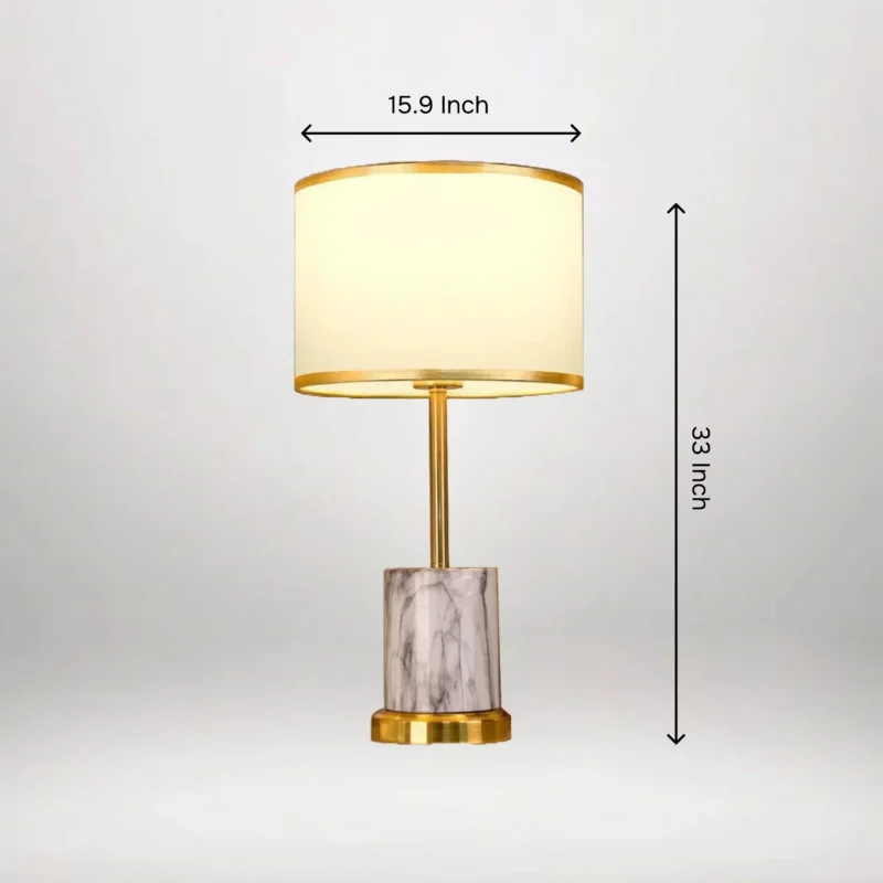 B&B Modern Marble Textured Table Lamp - Image 3