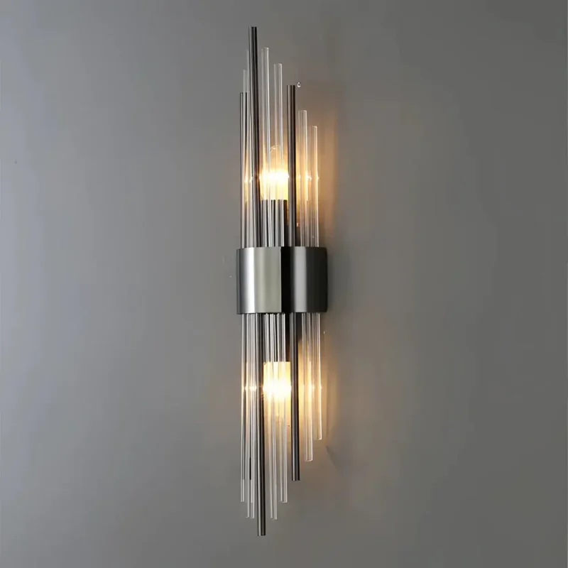 B&B Modern Vertical Gold LED Wall Sconce - Image 2