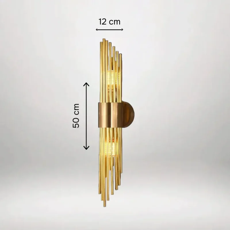 B&B Modern Vertical Gold LED Wall Sconce - Image 3