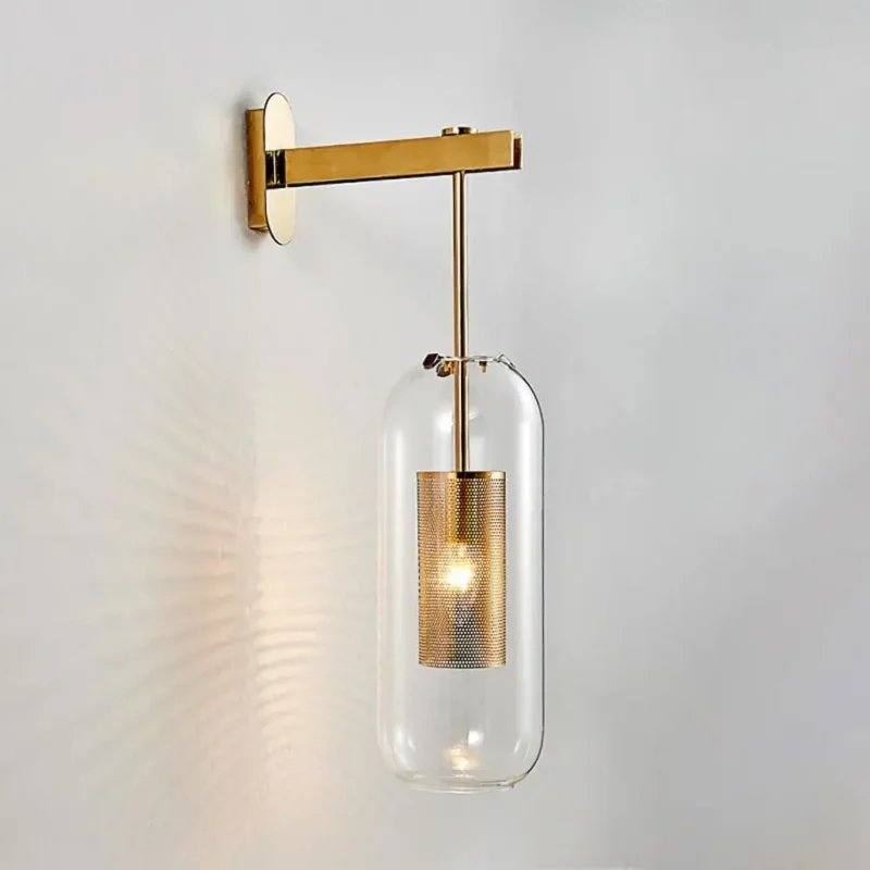 B&B Oblong Clear Glass Wall Mount Lamp - Image 3