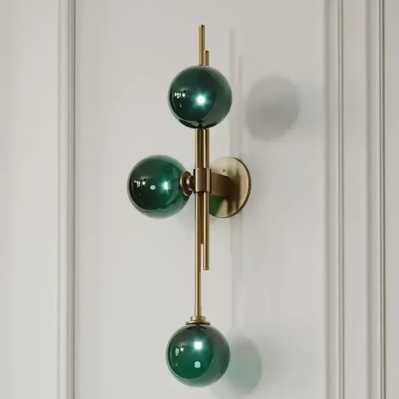 B&B Retro Orion Green Glass Wall Sconce