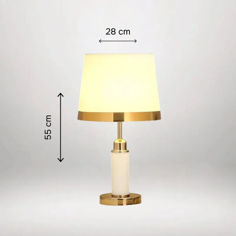 B&B Arthur Metal Table Lamp (White) - Image 4