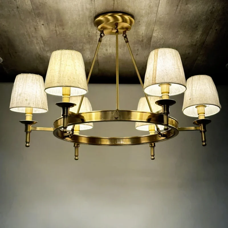 B&B Brass Modern Chandelier