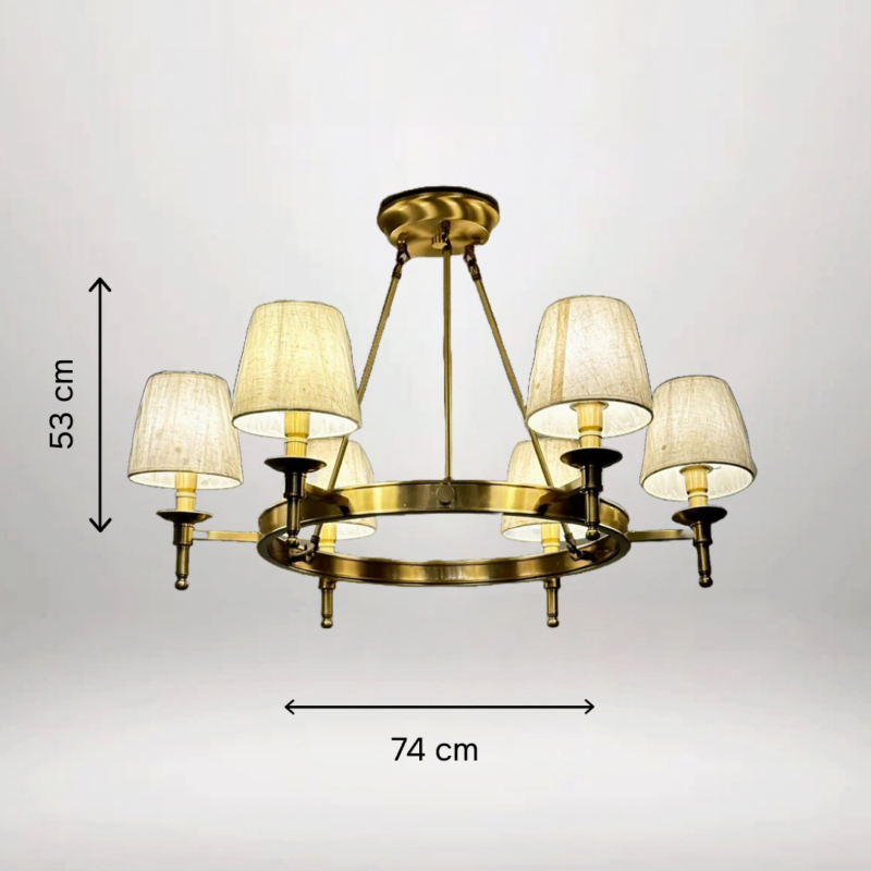 B&B Brass Modern Chandelier - Image 3