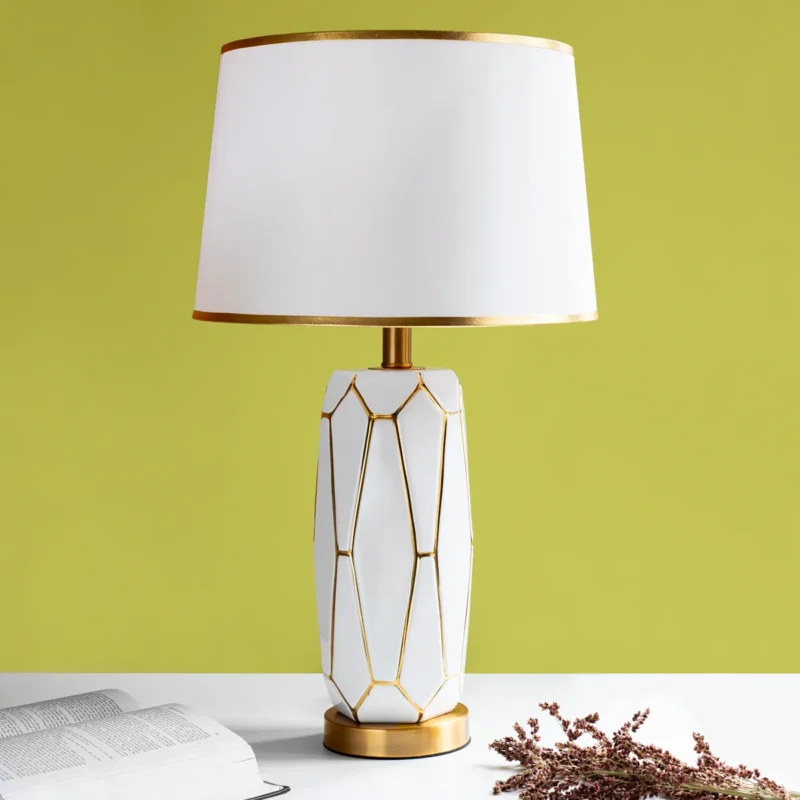 B&B Carter Faceted Body Ceramic Table Lamp