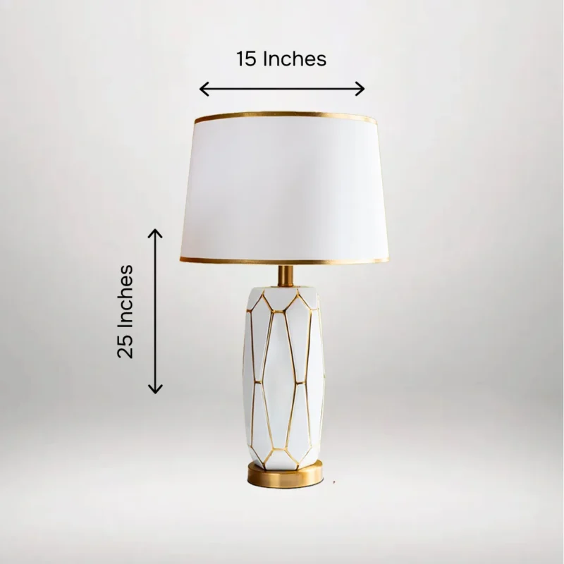 B&B Carter Faceted Body Ceramic Table Lamp - Image 3