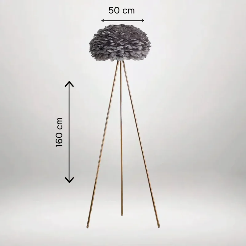 B&B Feather Floor Lamp (Grey) - Image 3