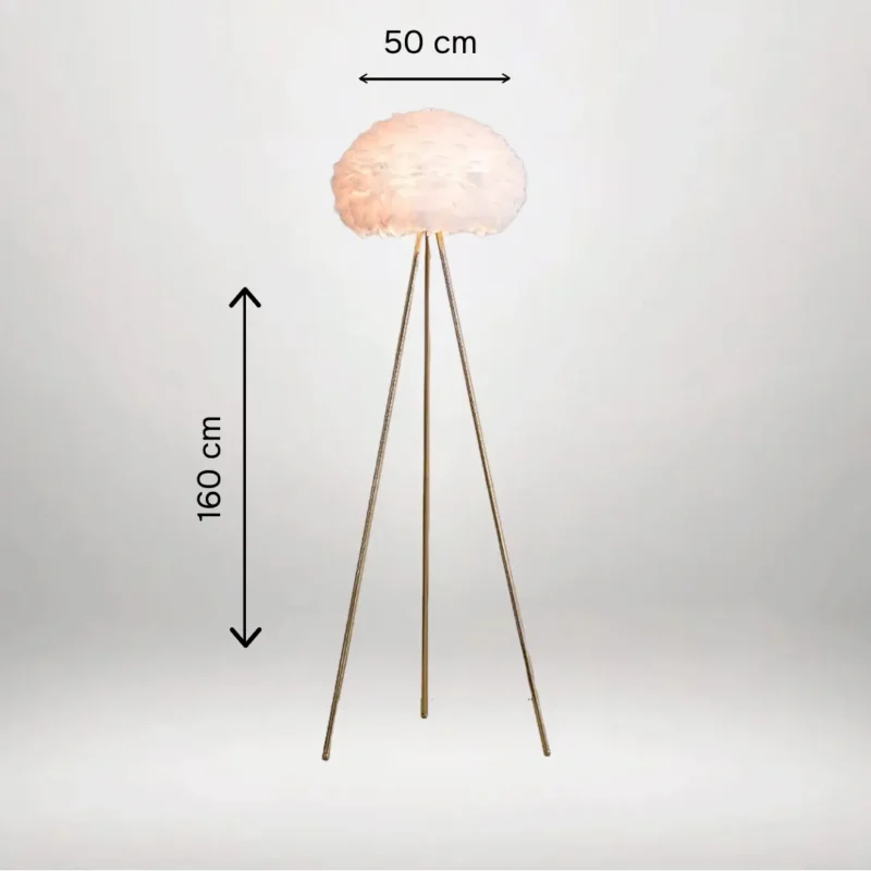 B&B Feather Floor Lamp (White) - Image 4