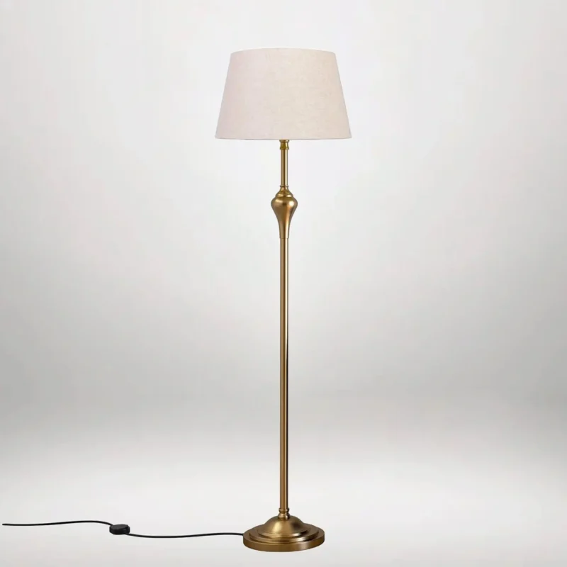 B&B Brass Antique Gold Floor Lamp - Image 8