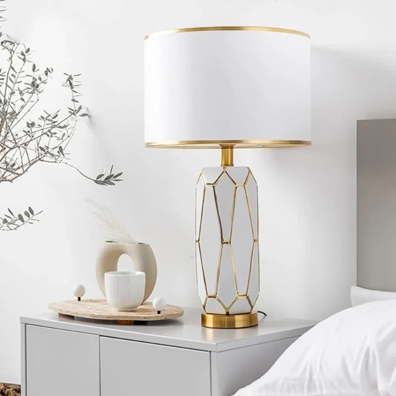 B&B Carter Faceted Body Ceramic Table Lamp