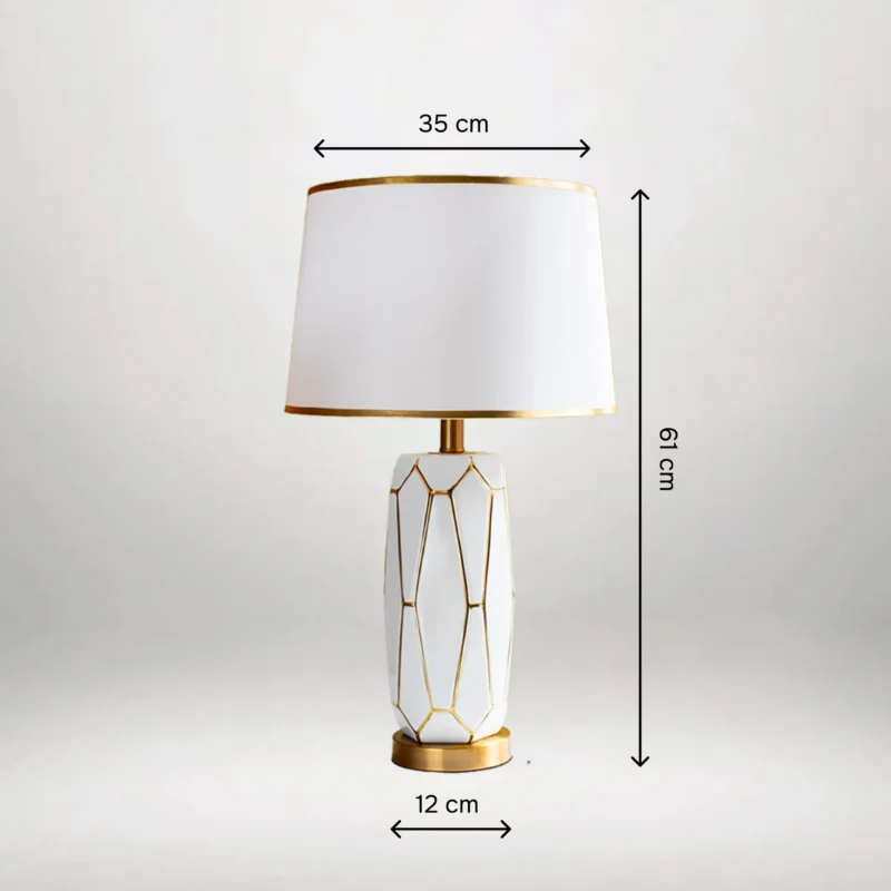 B&B Carter Faceted Body Ceramic Table Lamp - Image 5