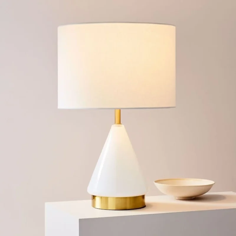 B&B Home Table Lamp with Triangular Glass Base - Image 4