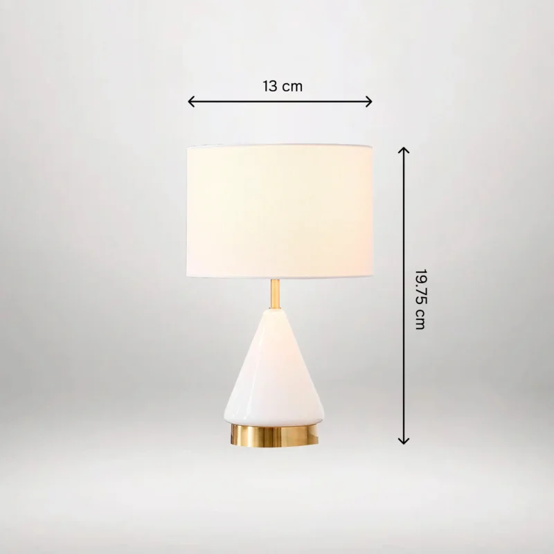 B&B Home Table Lamp with Triangular Glass Base - Image 3