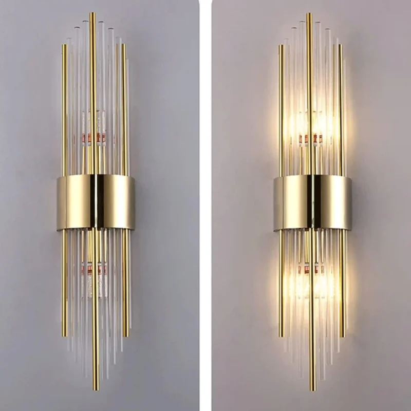 B&B Modern Vertical Gold LED Wall Sconce - Image 5