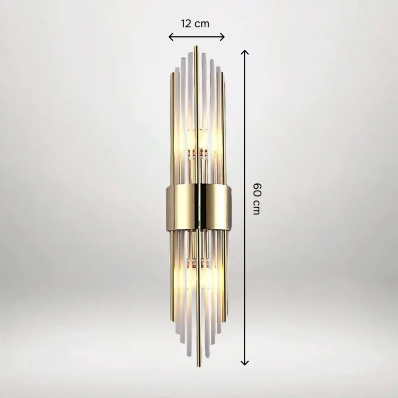 B&B Modern Vertical Gold LED Wall Sconce - Image 3