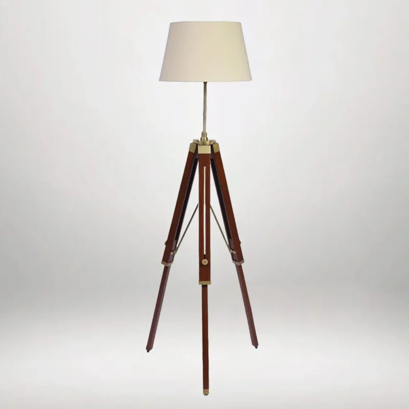 B&B Wooden Tripod Floor Lamp - Image 6